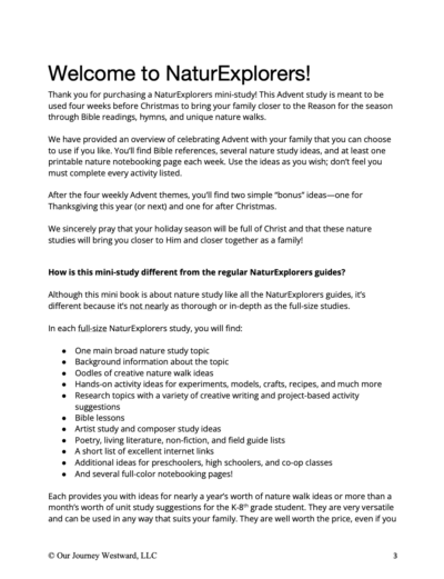 text description of homeschool curriculum